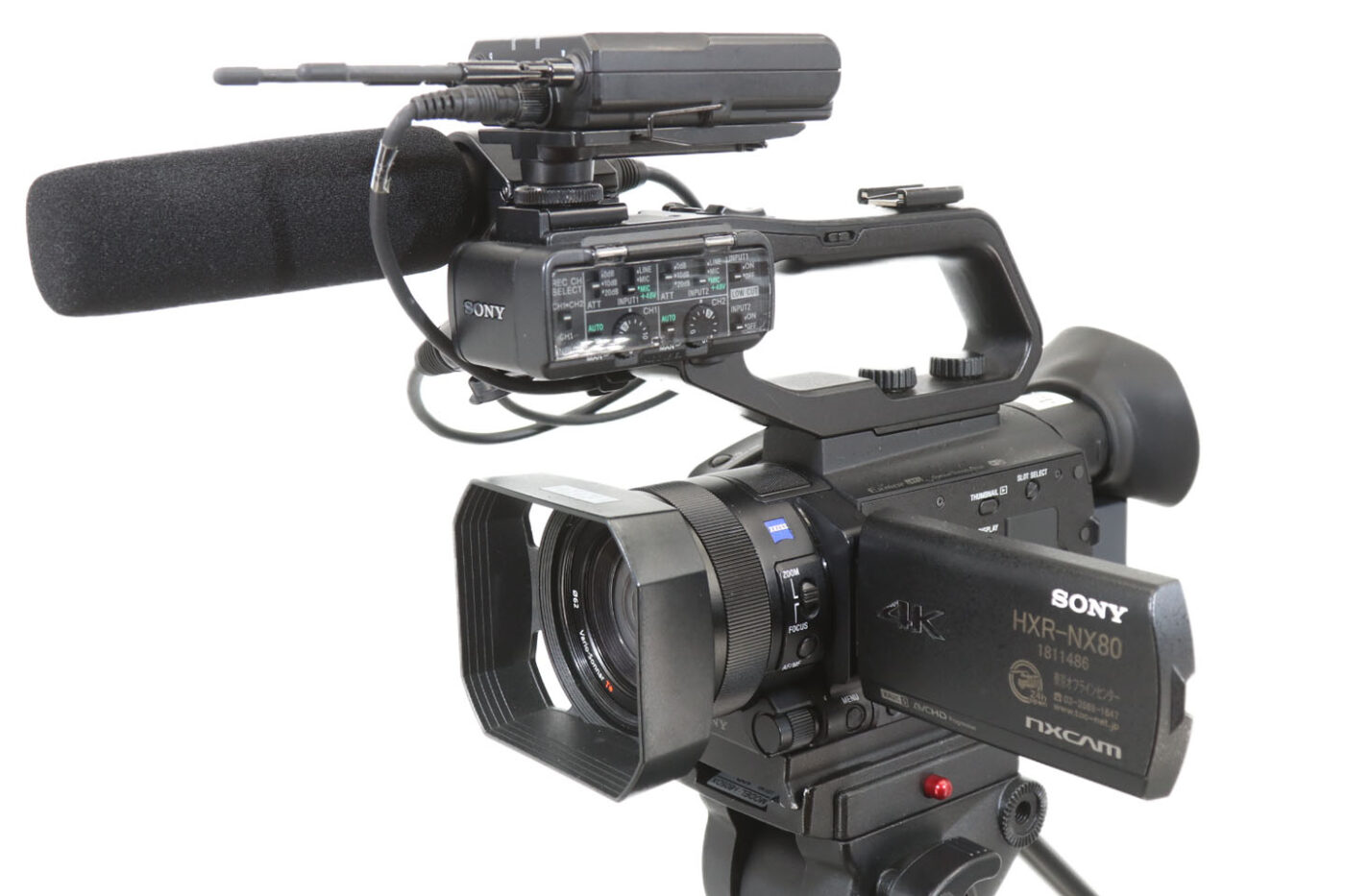 中古】SONY HXR-NX80 4Kビデオカメラ マイク付き - カメラ